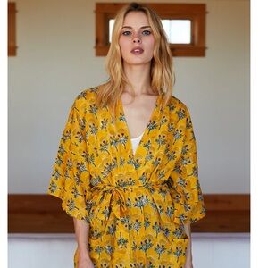 Emerson Fry India Collection Fete Kimono Marigold Yellow